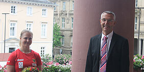 Sabine Kusterer und BSB-Präsident Martin Lenz